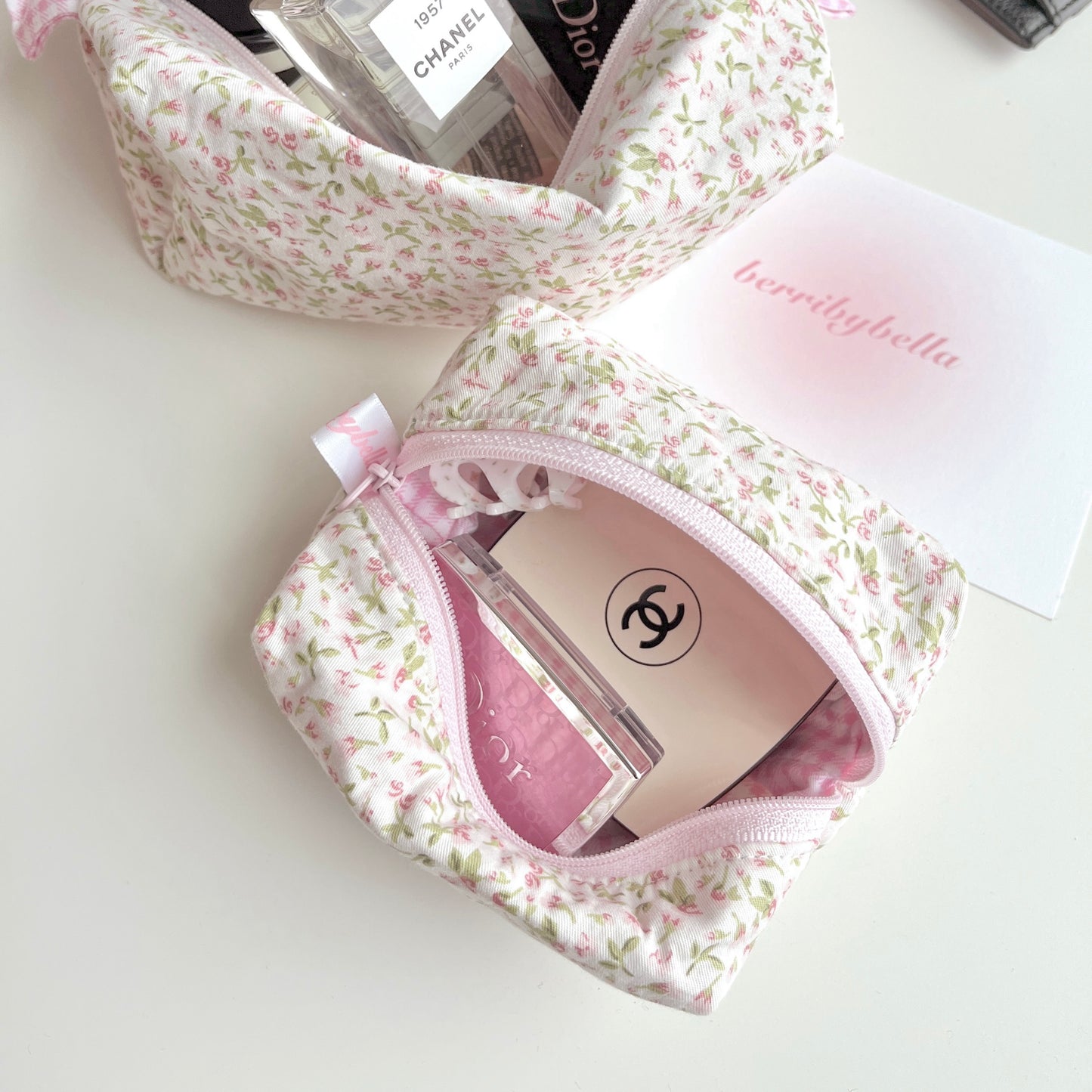 Classic Floral Mini Makeup Pouch