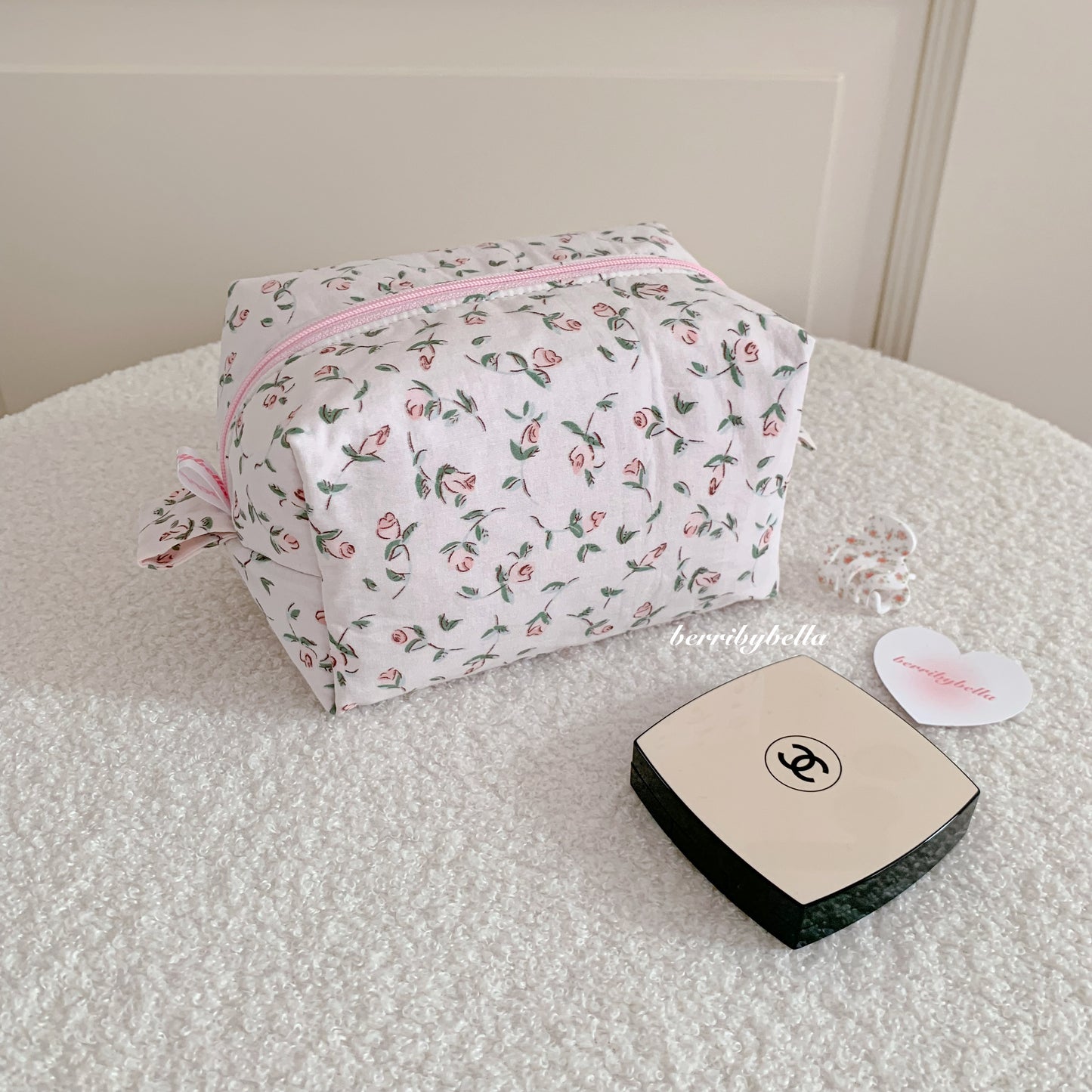 Dusty Rose Makeup Bag