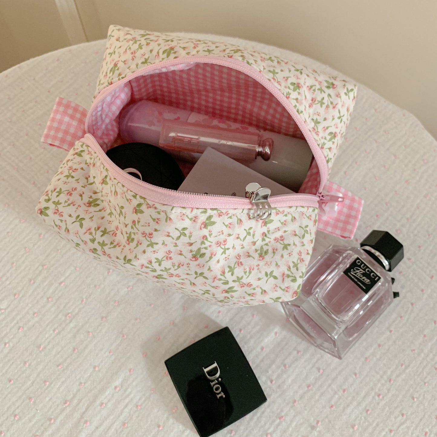 Classic Floral Makeup Bag