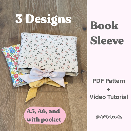 Book Sleeve Sewing Pattern PDF